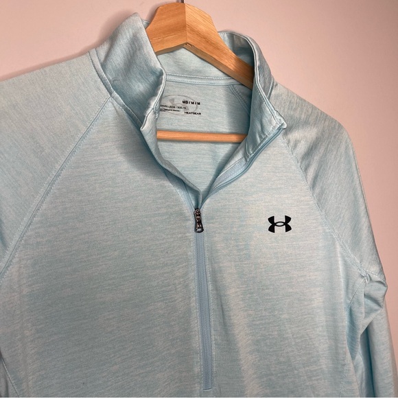 Under Armour Heatgear 1/4 Zip Pullover Baby Blue (Medium) - Picture 4 of 5